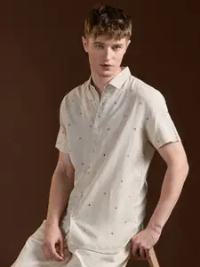 THE BEAR HOUSE Men Slim Fit Opaque Printed Casual Shirt