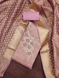 MANVAA Embellished Unstitched Dress Material