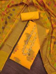 MANVAA Embellished Unstitched Dress Material