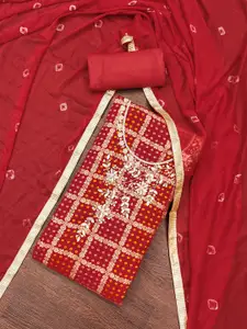 MANVAA Embellished Unstitched Dress Material