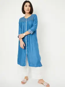 max Floral Embroidered Straight Kurta