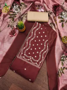 MANVAA Embellished Unstitched Dress Material