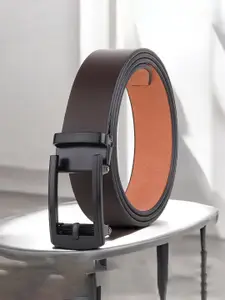Metronaut Men Textured Leather Formal Belt
