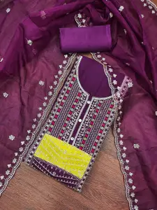 MANVAA Embellished Unstitched Dress Material