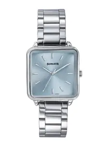 Sonata Women Dial & Stainless Steel Bracelet Style Straps Analogue Watch 87084SM01