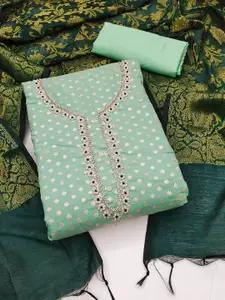 MANVAA Embellished Unstitched Dress Material