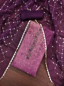 MANVAA Embellished Unstitched Dress Material