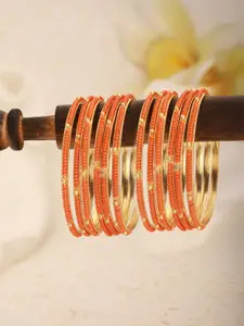 Jazz and Sizzle Set Of 12 Gold-Plated Artificial Beaded Bangles