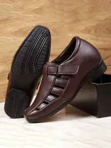 Bxxy Men 3 Inch Hidden Elevator Height Increasing Formal Shoe-Style Sandals