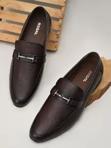 Regal Men Textured Leather Formal Slip Ons