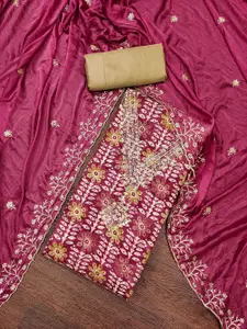 MANVAA Embellished Unstitched Dress Material