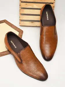 Regal Men Textured Leather Formal Slip Ons