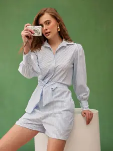 CORSICA Women Opaque Striped Party Shirt