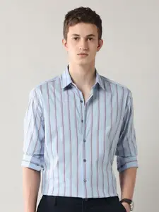 Arrow New York Men Slim Fit Opaque Striped Formal Shirt