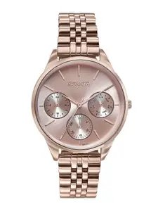Sonata Women Embellished Dial & Stainless Steel Straps Analogue Watch 87085WM01