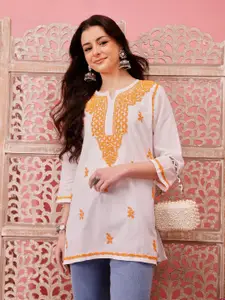 ADA Ethnic Motifs Embroidered Thread Work Thread Work Kurti