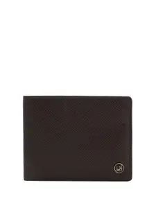 Da Milano Men Textured Leather Three Fold Wallet
