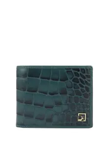 Da Milano Men Textured Leather Two Fold Wallet