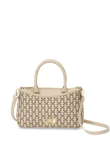 Cavalli Class Printed Structured Satchel with Applique