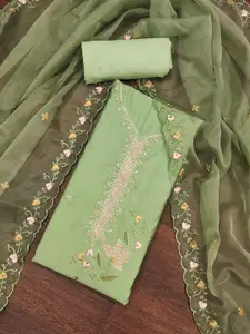 MANVAA Embellished Unstitched Dress Material