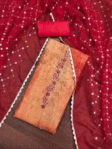 MANVAA Embellished Unstitched Dress Material