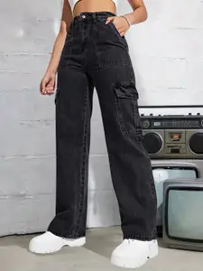 DressBerry Women Comfort Straight Fit High-Rise Light Fade Acid Wash Stretchable Jeans