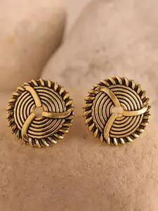 Voylla Gold-Plated Circular Shaped Studs