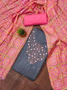 MANVAA Embellished Unstitched Dress Material