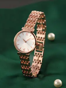 HAUTE SAUCE by  Campus Sutra HAUTE SAUCE by Campus Sutra Women The No Round Watch Rose Gold SS25_HSWC1411