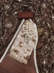 MANVAA Embellished Unstitched Dress Material