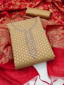 MANVAA Embellished Unstitched Dress Material