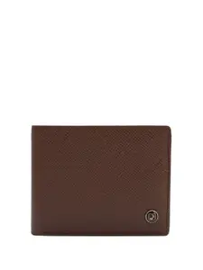 Da Milano Men Textured Leather Two Fold Wallet