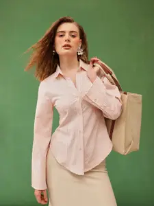 CORSICA Women Pinstripes Opaque Striped Party Shirt