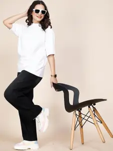 Moda Rapido Women Comfort Relaxed Fit Slash Knee Jeans