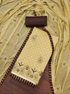 MANVAA Embellished Unstitched Dress Material