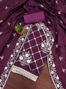 MANVAA Embellished Unstitched Dress Material