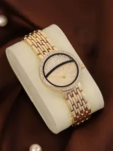 HAUTE SAUCE by  Campus Sutra HAUTE SAUCE by Campus Sutra Women's The Horizon Bijou Round Watch SS25_HSWC1357