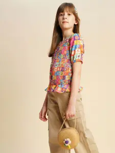 Vero Moda Print Puff Sleeve Top