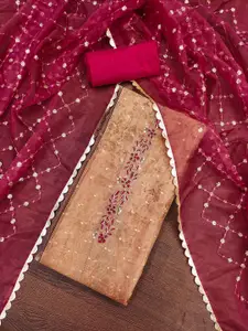 MANVAA Embellished Unstitched Dress Material