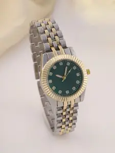 HAUTE SAUCE by  Campus Sutra HAUTE SAUCE by Campus SutraWomen's The Ribbed H-Link Round Watch SS25_HSWC1312