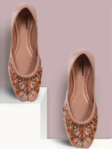 CATBIRD Women Ethnic Mojaris Slip-On Embroidered Flats