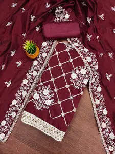 MANVAA Embellished Unstitched Dress Material