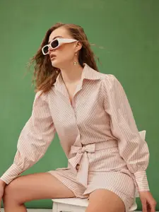 CORSICA Women Opaque Striped Party Shirt