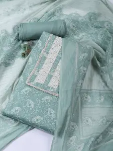 Meena Bazaar Floral Printed Unstitched Dress Material