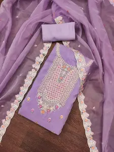 MANVAA Embellished Unstitched Dress Material