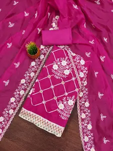 MANVAA Embellished Unstitched Dress Material