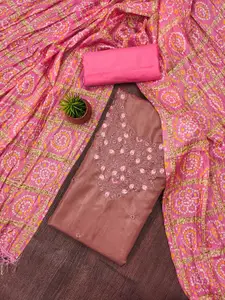 MANVAA Embellished Unstitched Dress Material