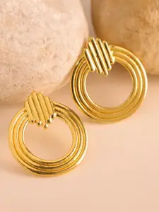 Voylla Gold-Plated Circular Shaped Studs