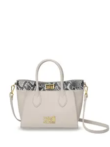 Cavalli Class Structured Satchel with Cut Work