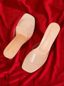 RUXBYPAYAL Slim Heeled Open Toe Sandals